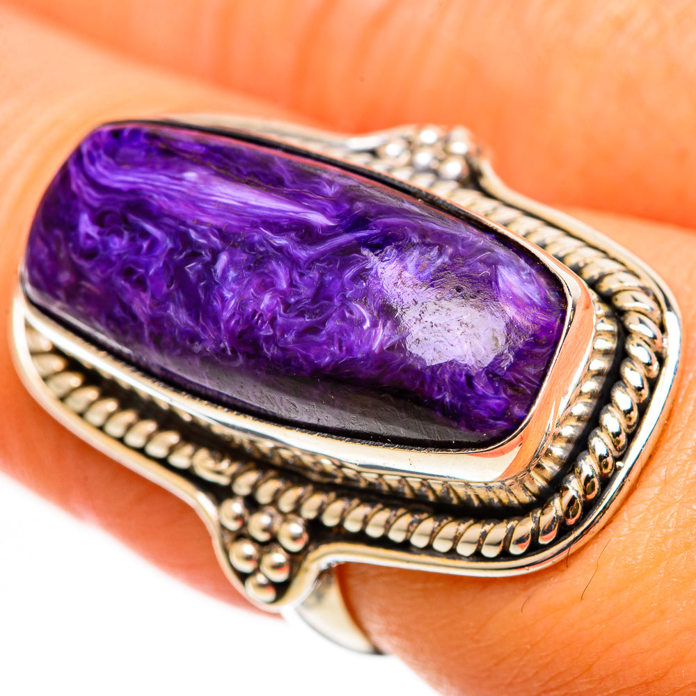 Charoite Rings handcrafted by Anasilvercos - RING112470