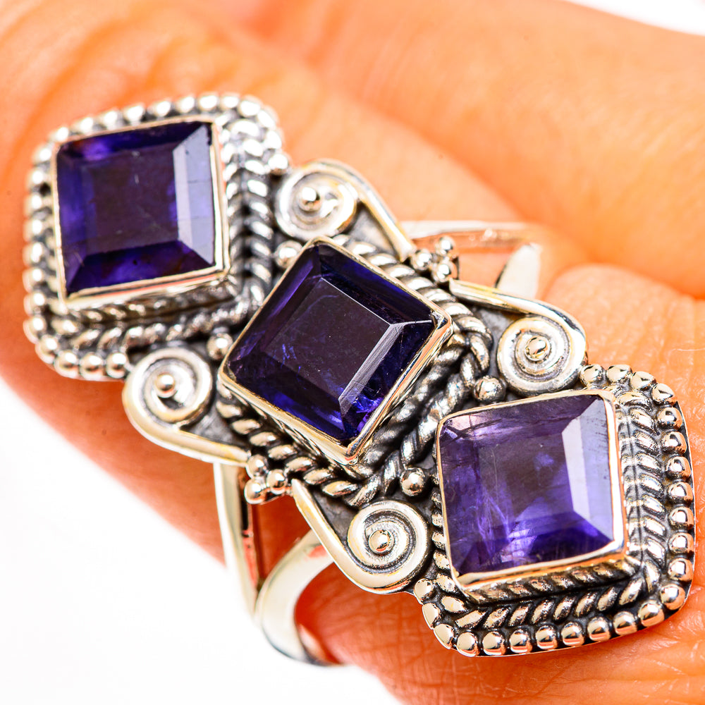 Violet Spinel Rings handcrafted by Anasilvercos - RING112472