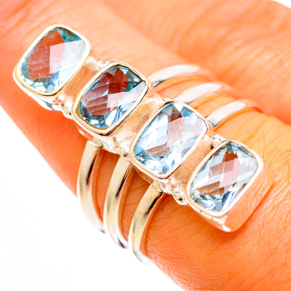 Blue Topaz Rings handcrafted by Anasilvercos - RING112494