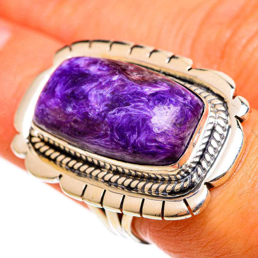 Charoite Rings handcrafted by Anasilvercos - RING112510