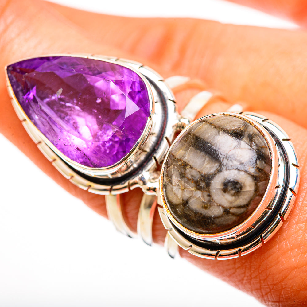 Crinoid Fossil Rings handcrafted by Anasilvercos - RING112517