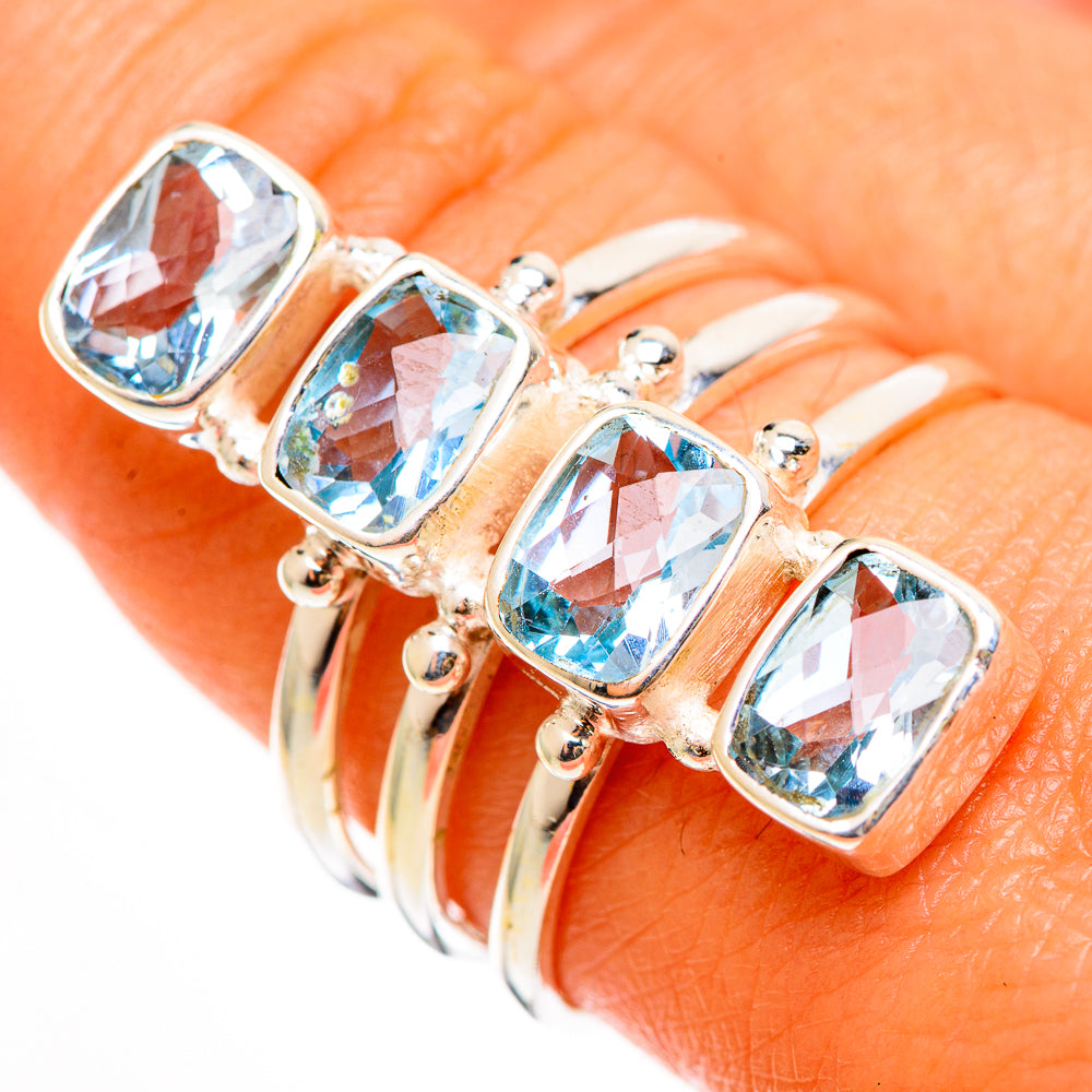 Blue Topaz Rings handcrafted by Anasilvercos - RING112524