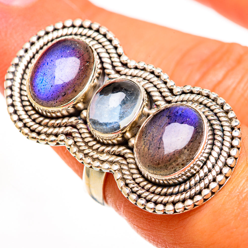 Labradorite Rings handcrafted by Anasilvercos - RING112526