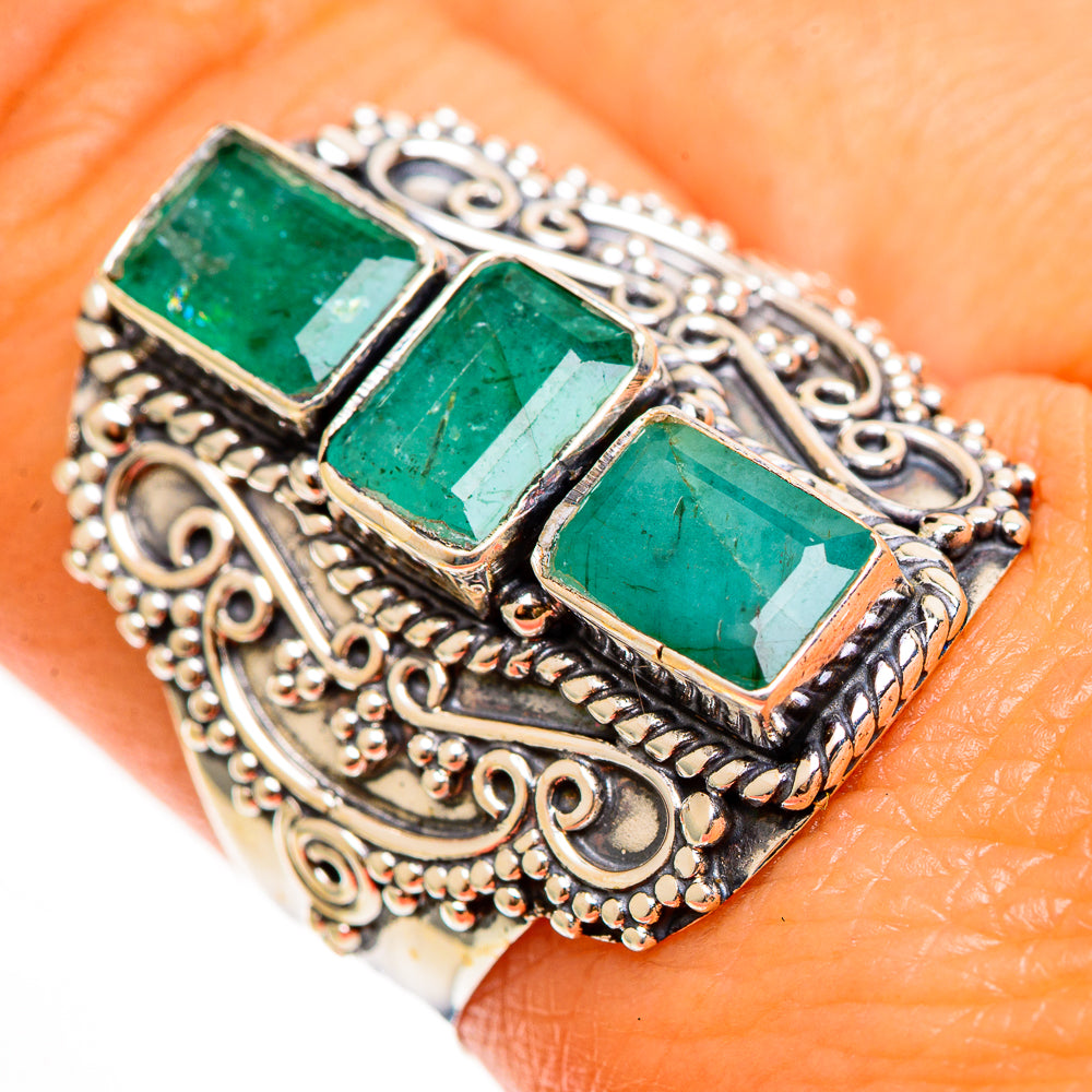 Emerald Rings handcrafted by Anasilvercos - RING112528