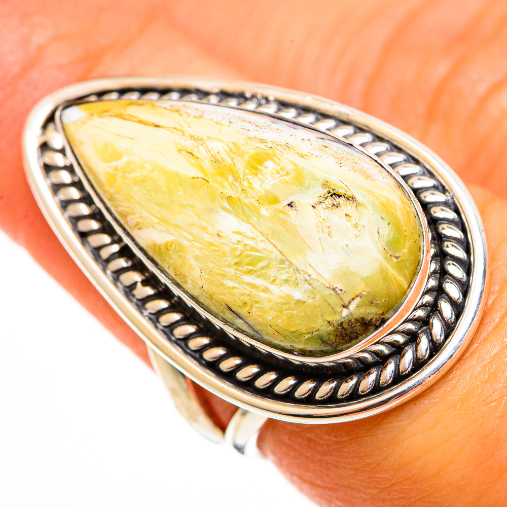 Serpentine Stone Rings handcrafted by Anasilvercos - RING112529