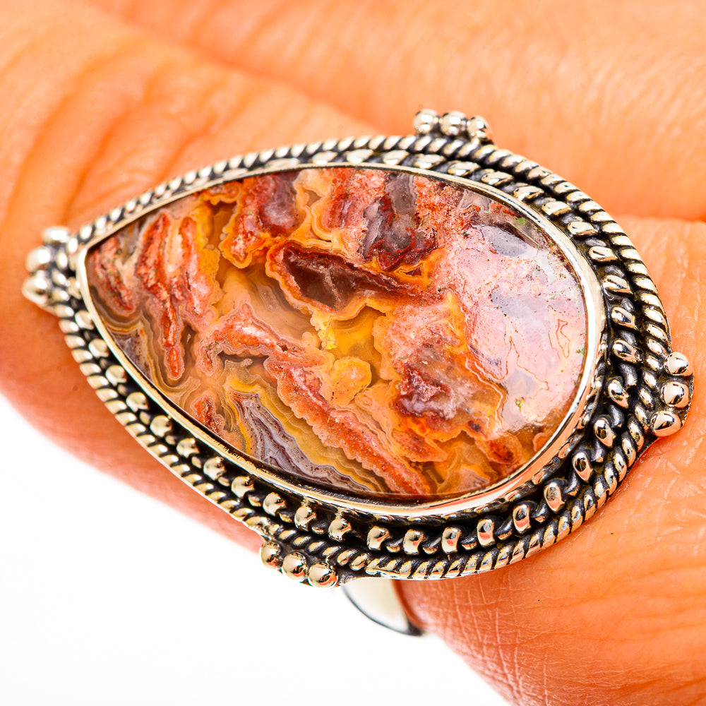 Crazy Lace Agate Rings handcrafted by Anasilvercos - RING112539