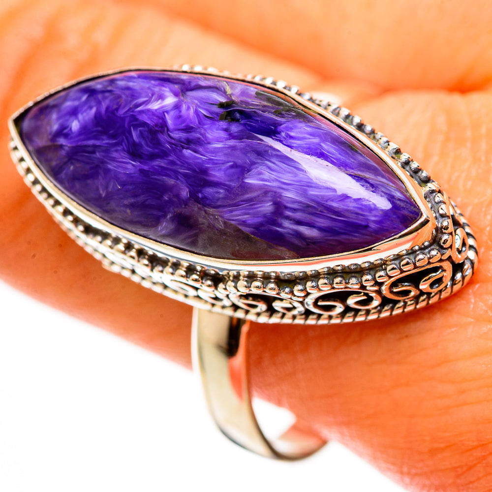 Charoite Rings handcrafted by Anasilvercos - RING112546