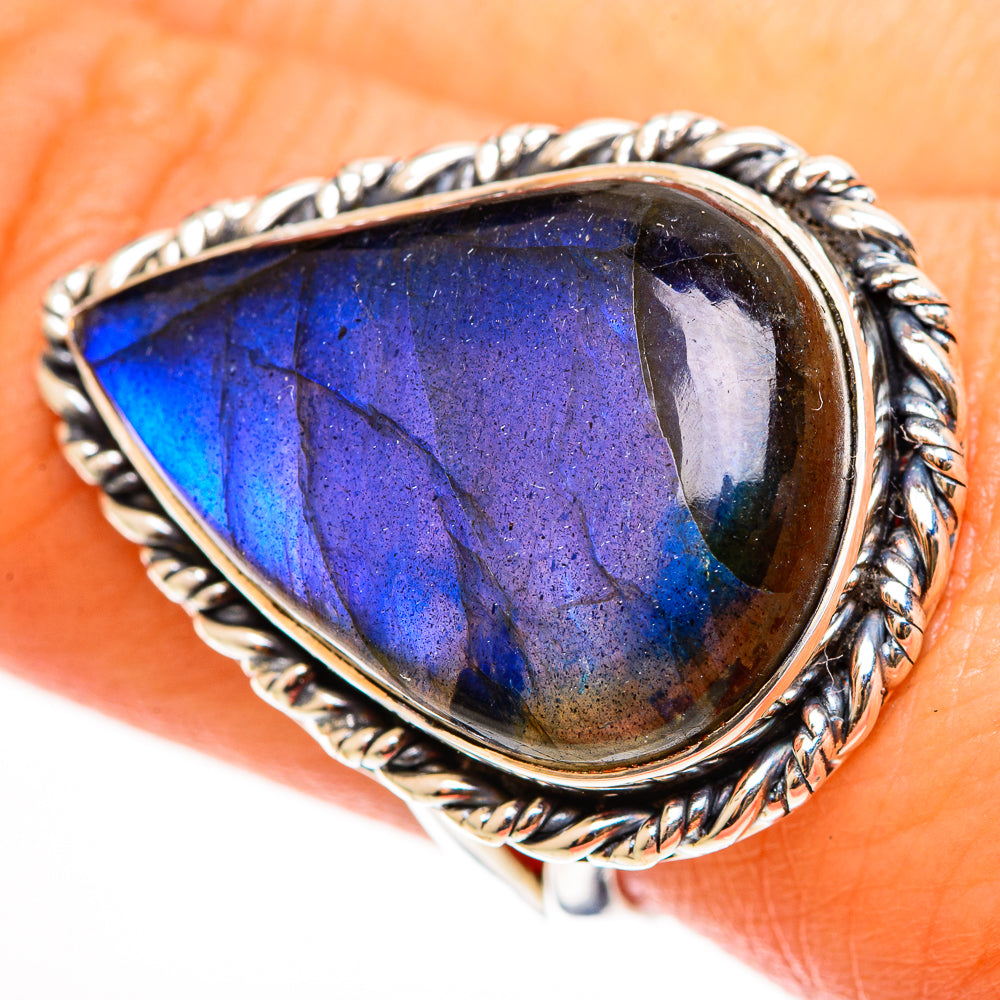 Labradorite Rings handcrafted by Anasilvercos - RING112549