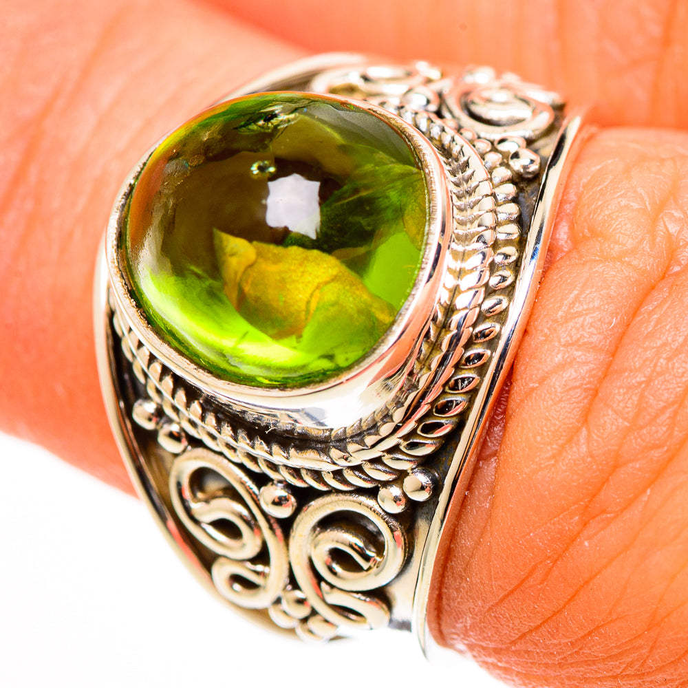 Peridot Rings handcrafted by Anasilvercos - RING112557