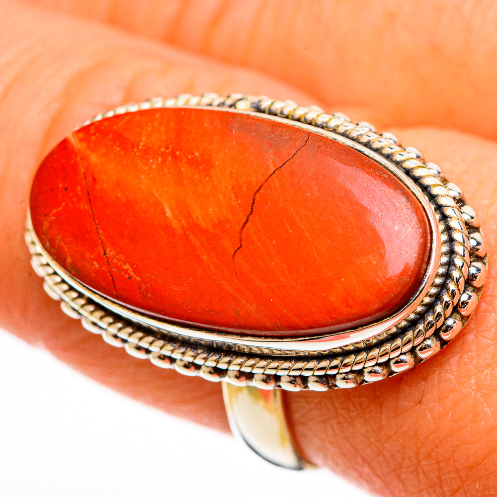 Red Jasper Rings handcrafted by Anasilvercos - RING112561