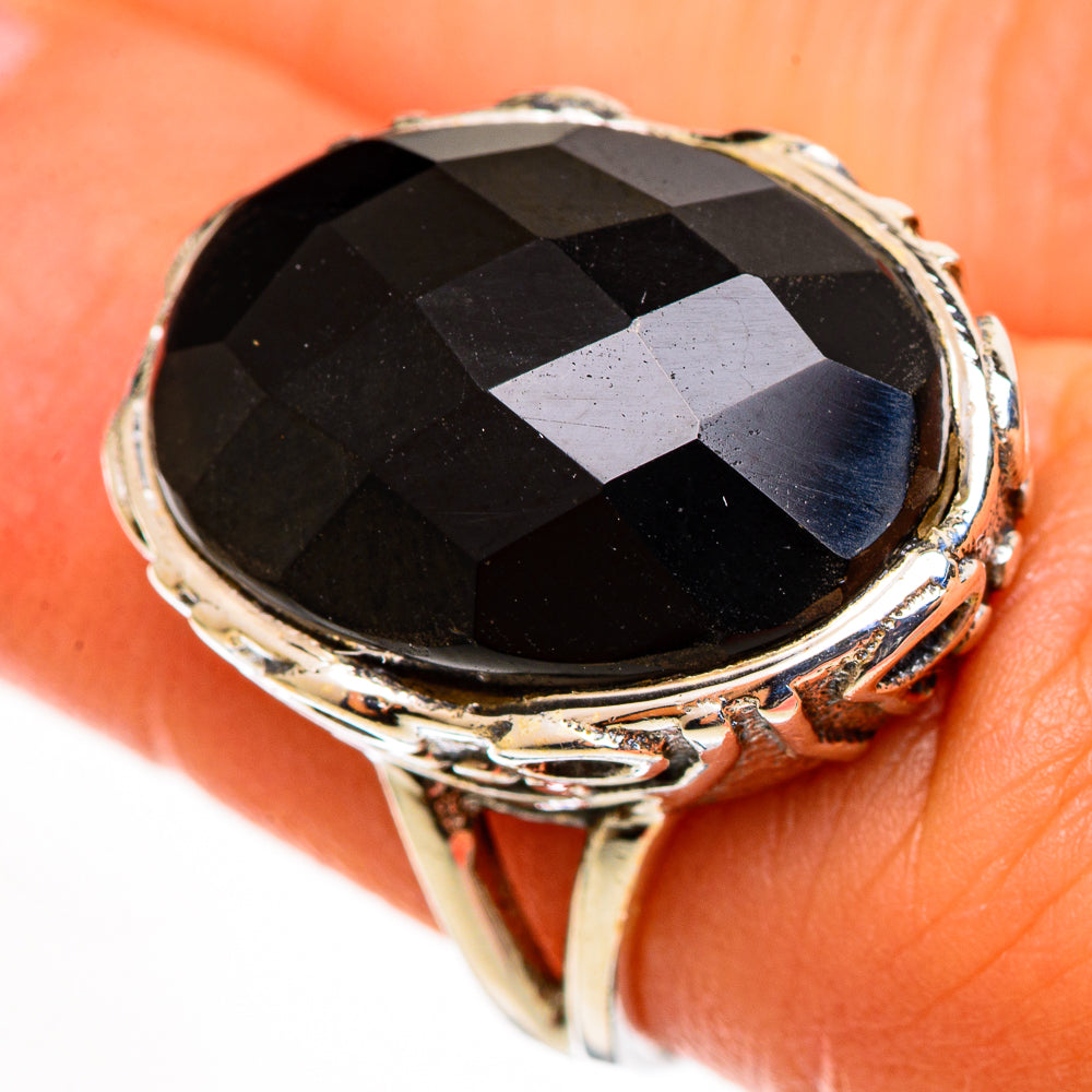 Black Onyx Rings handcrafted by Anasilvercos - RING112575