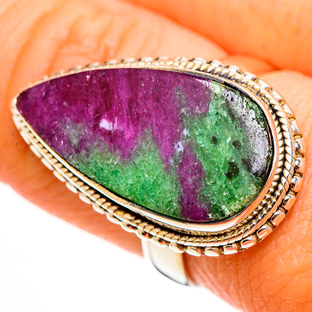 Ruby Zoisite Rings handcrafted by Anasilvercos - RING112585