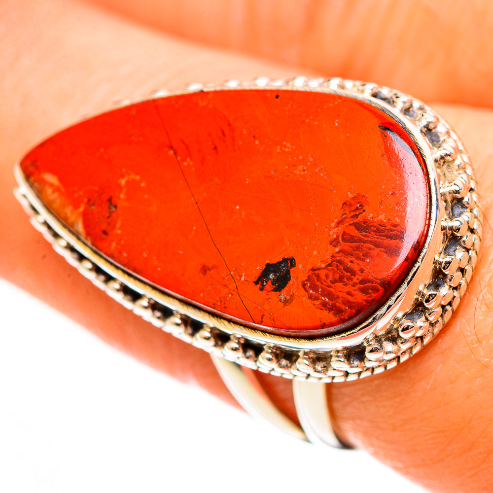 Red Jasper Rings handcrafted by Anasilvercos - RING112597