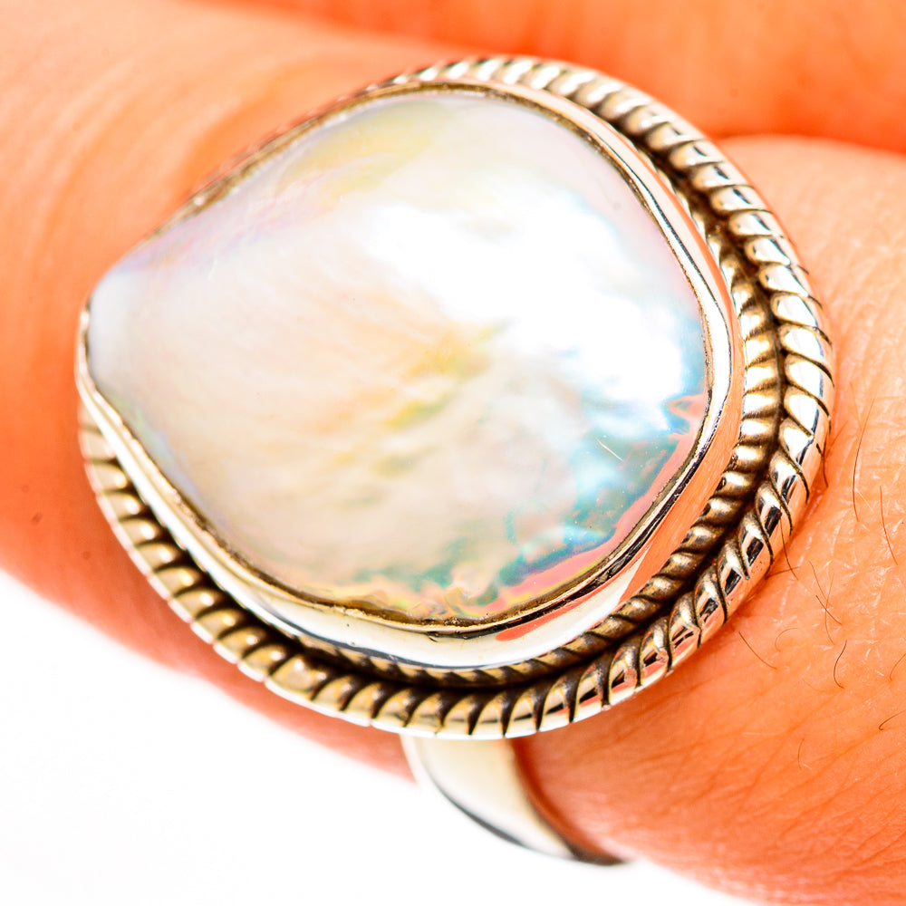 Mother Of Pearl Rings handcrafted by Anasilvercos - RING112610