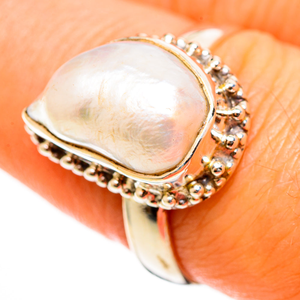 Mother Of Pearl Rings handcrafted by Anasilvercos - RING112612