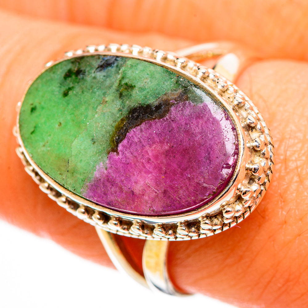 Ruby Zoisite Rings handcrafted by Anasilvercos - RING112615
