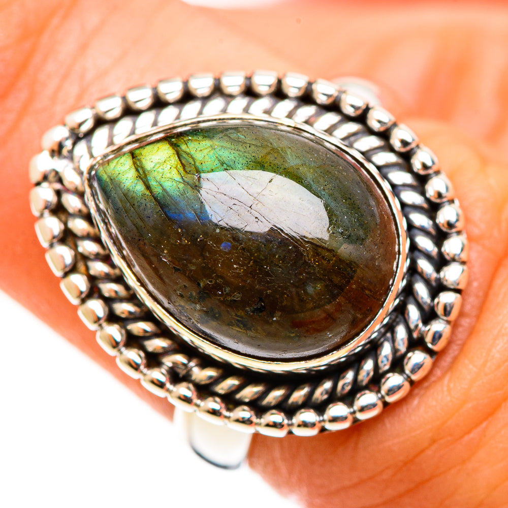 Labradorite Rings handcrafted by Anasilvercos - RING112616