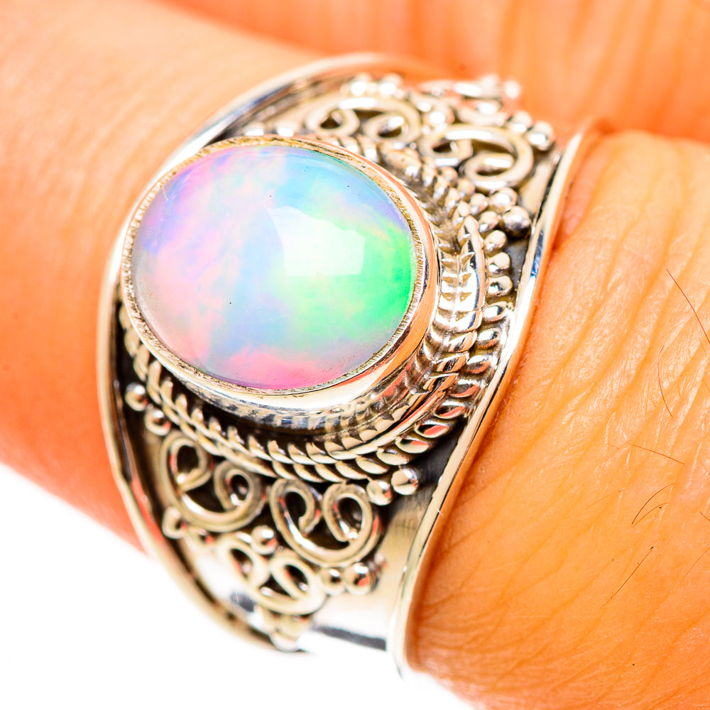 Ethiopian Opal Rings handcrafted by Anasilvercos - RING112620