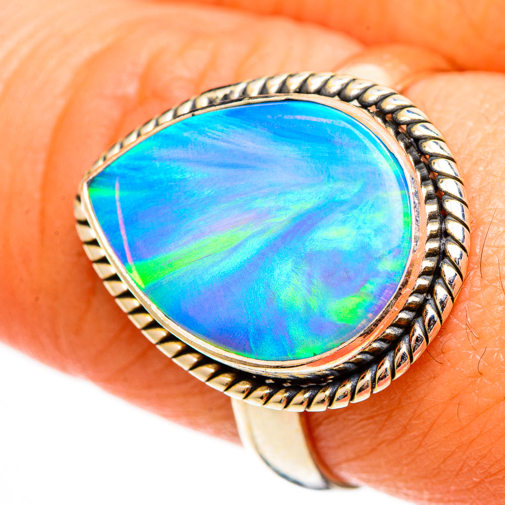 Aura Opal Rings handcrafted by Anasilvercos - RING112621