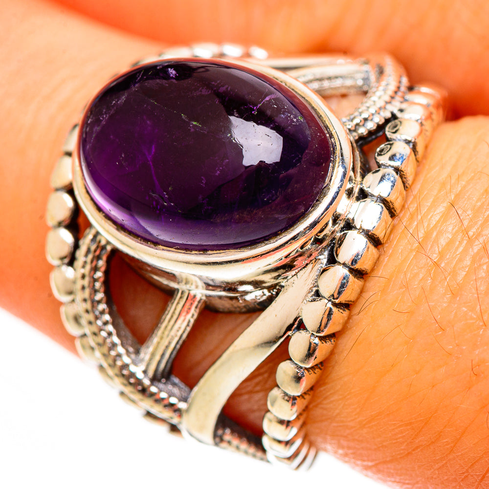 Amethyst Rings handcrafted by Anasilvercos - RING112639