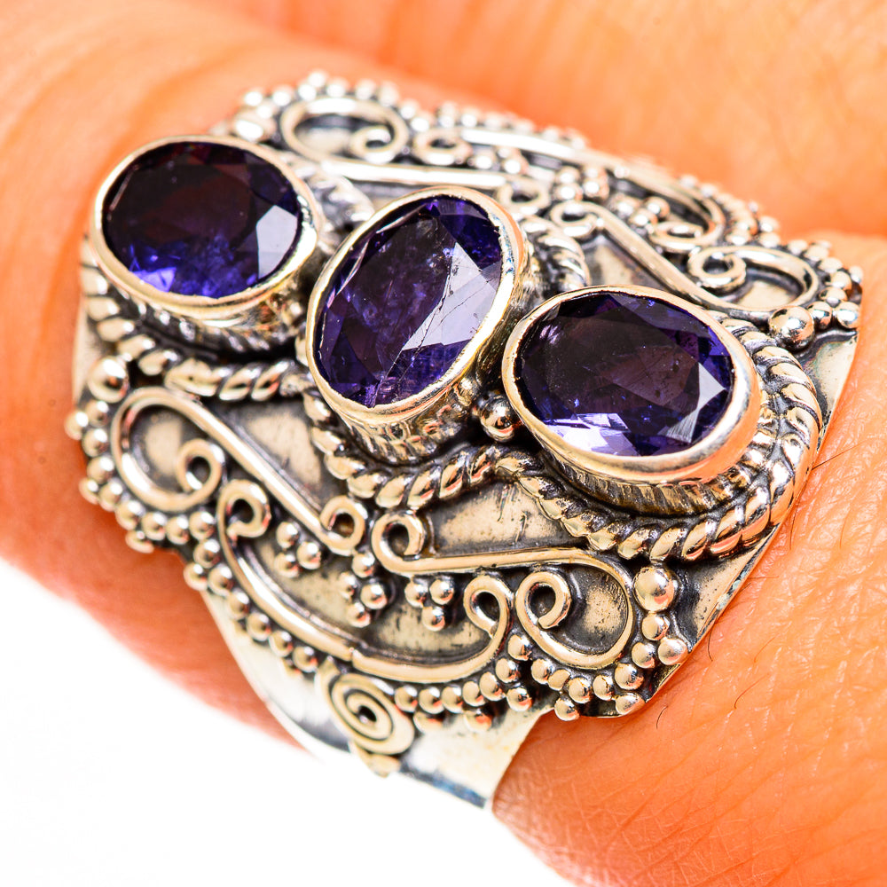 Violet Spinel Rings handcrafted by Anasilvercos - RING112640
