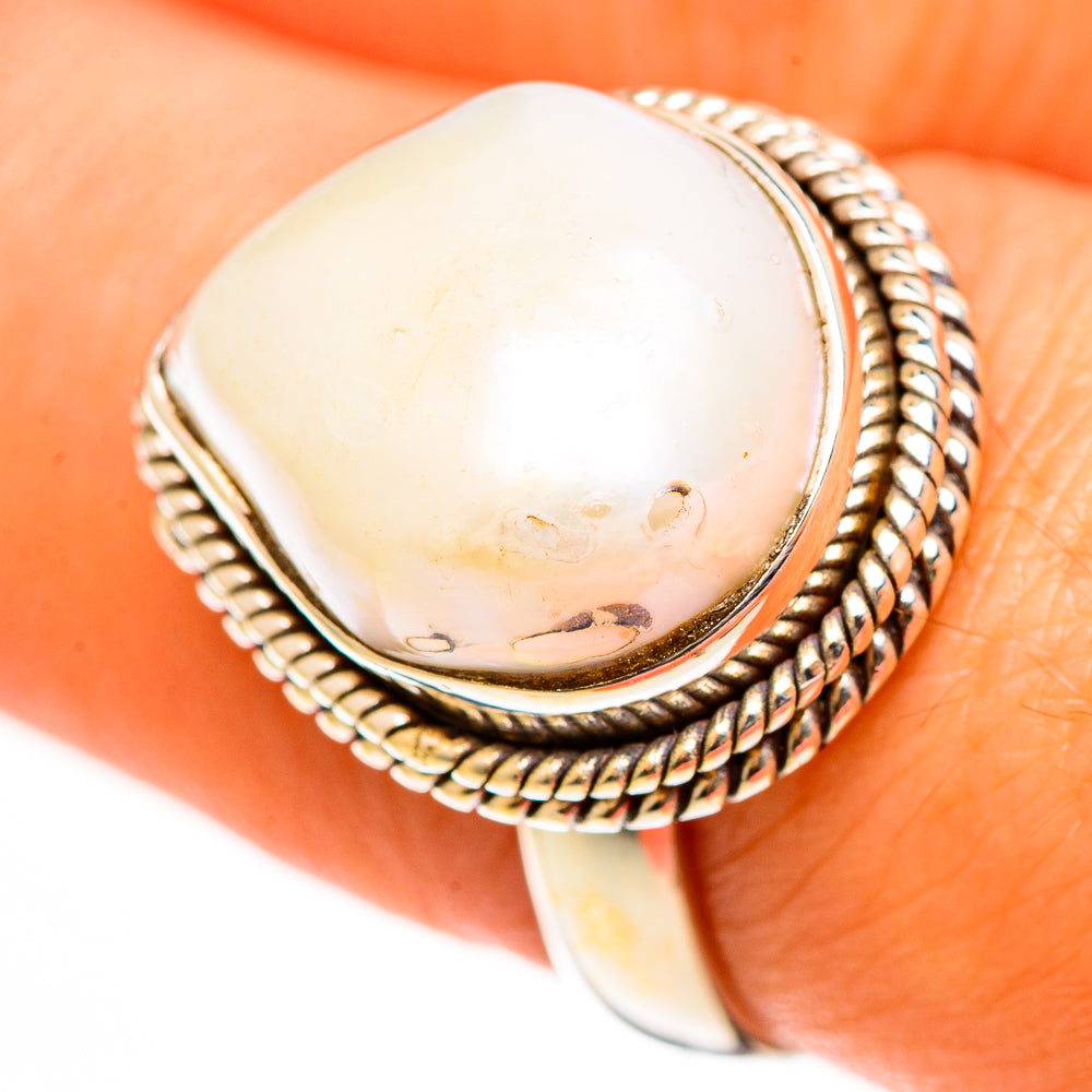 Mother Of Pearl Rings handcrafted by Anasilvercos - RING112645