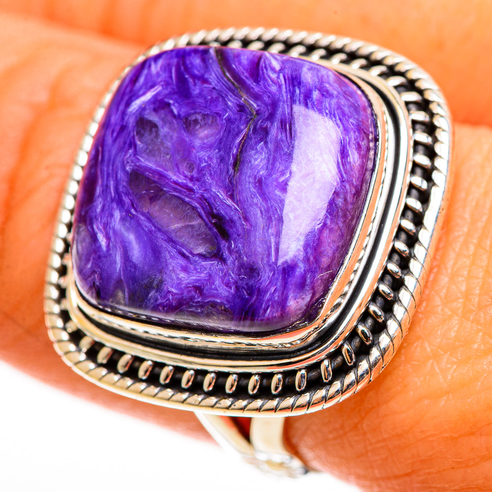 Charoite Rings handcrafted by Anasilvercos - RING112672