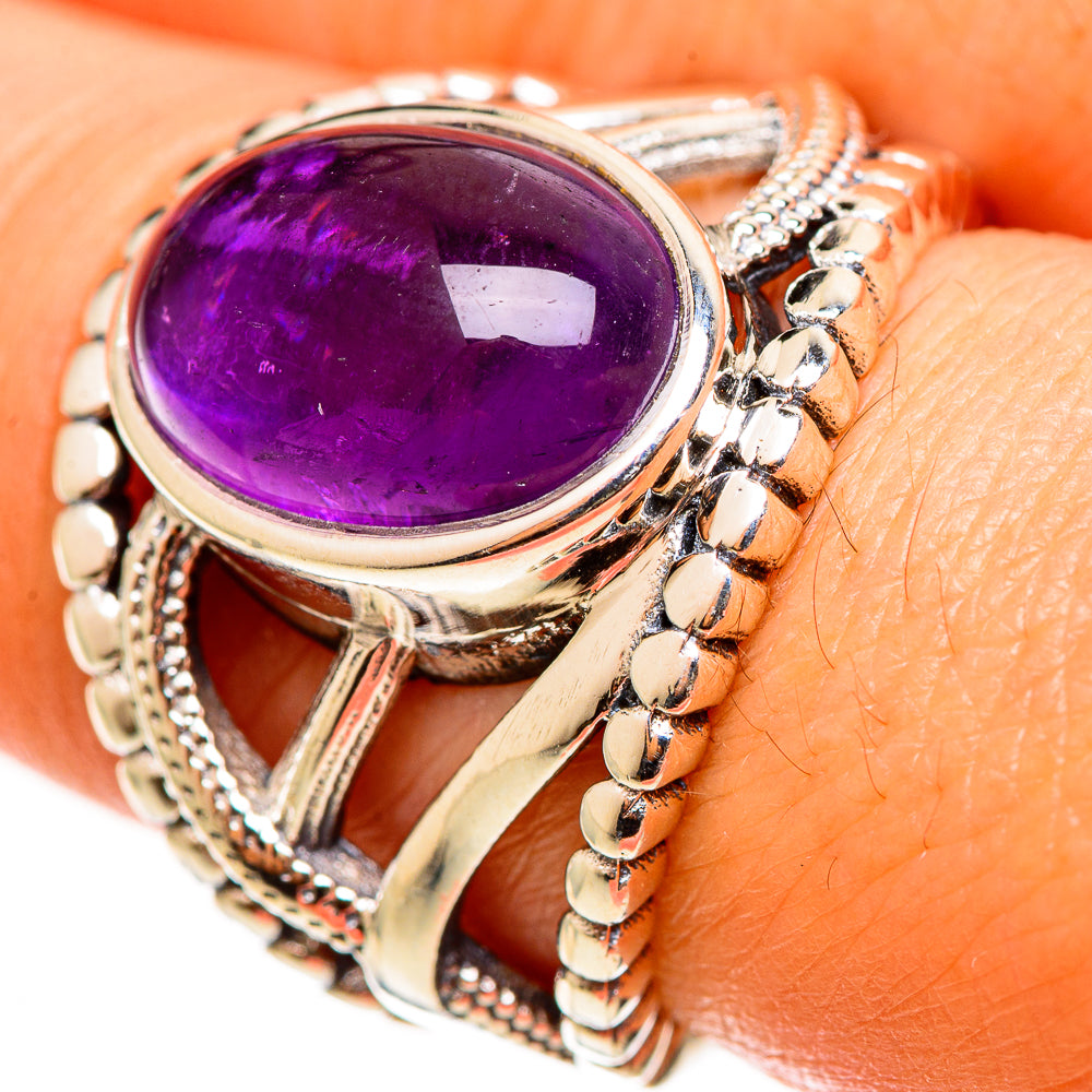 Amethyst Rings handcrafted by Anasilvercos - RING112675