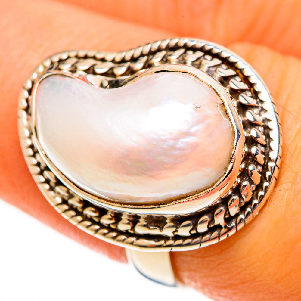 Mother Of Pearl Rings handcrafted by Anasilvercos - RING112679