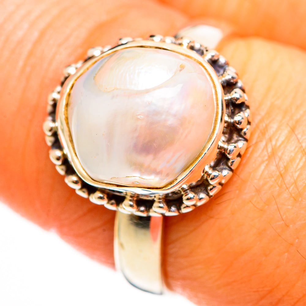 Mother Of Pearl Rings handcrafted by Anasilvercos - RING112680