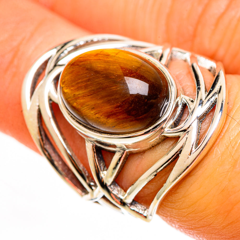 Tiger Eye Rings handcrafted by Anasilvercos - RING112731