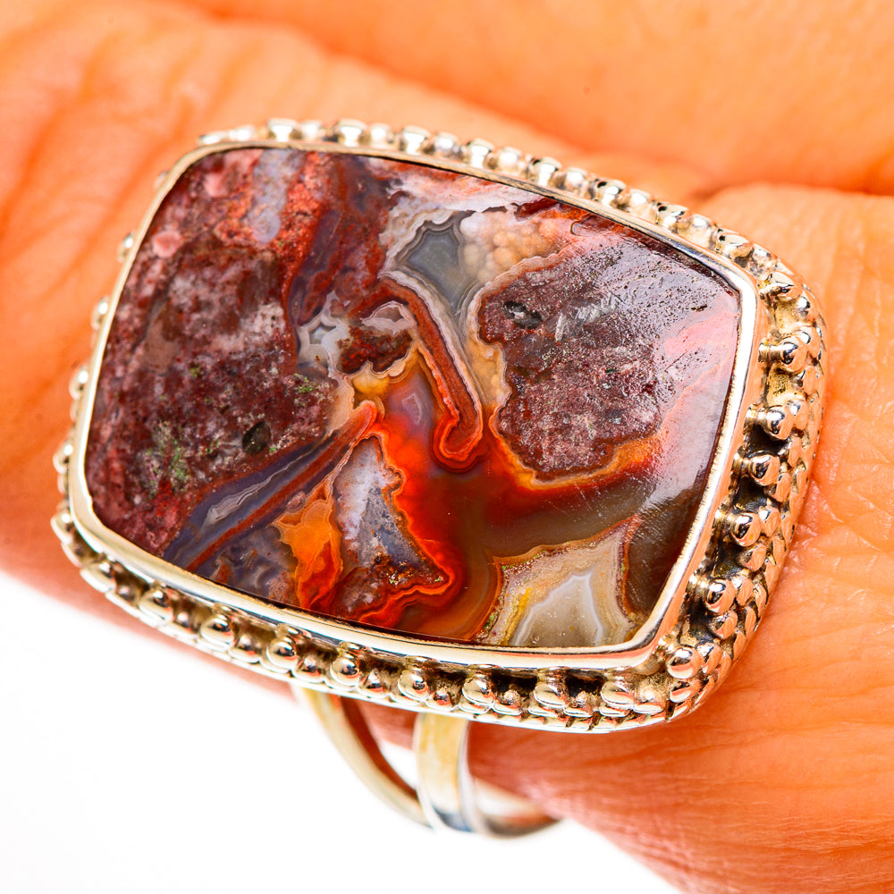 Crazy Lace Agate Rings handcrafted by Anasilvercos - RING112732