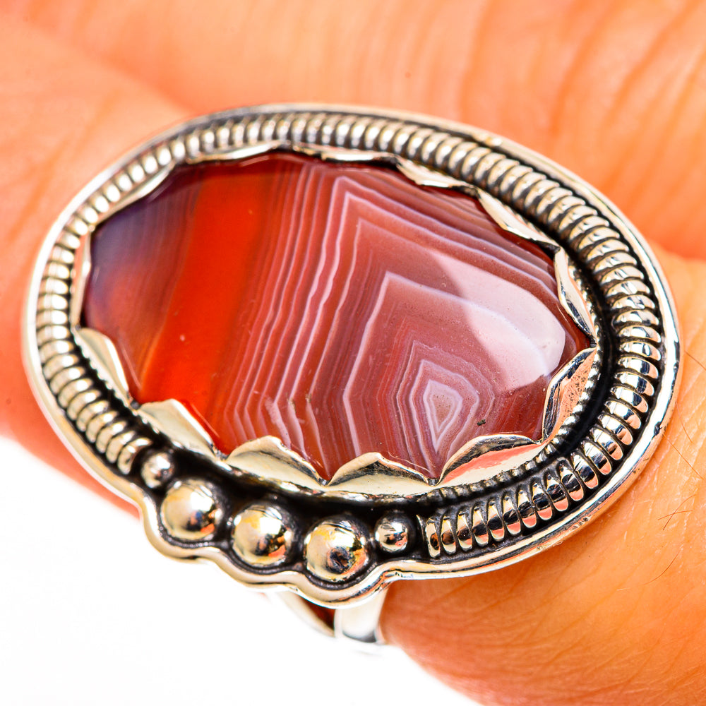 Botswana Agate Rings handcrafted by Anasilvercos - RING112734