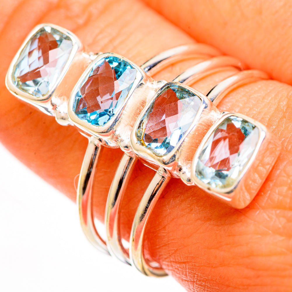 Blue Topaz Rings handcrafted by Anasilvercos - RING112756