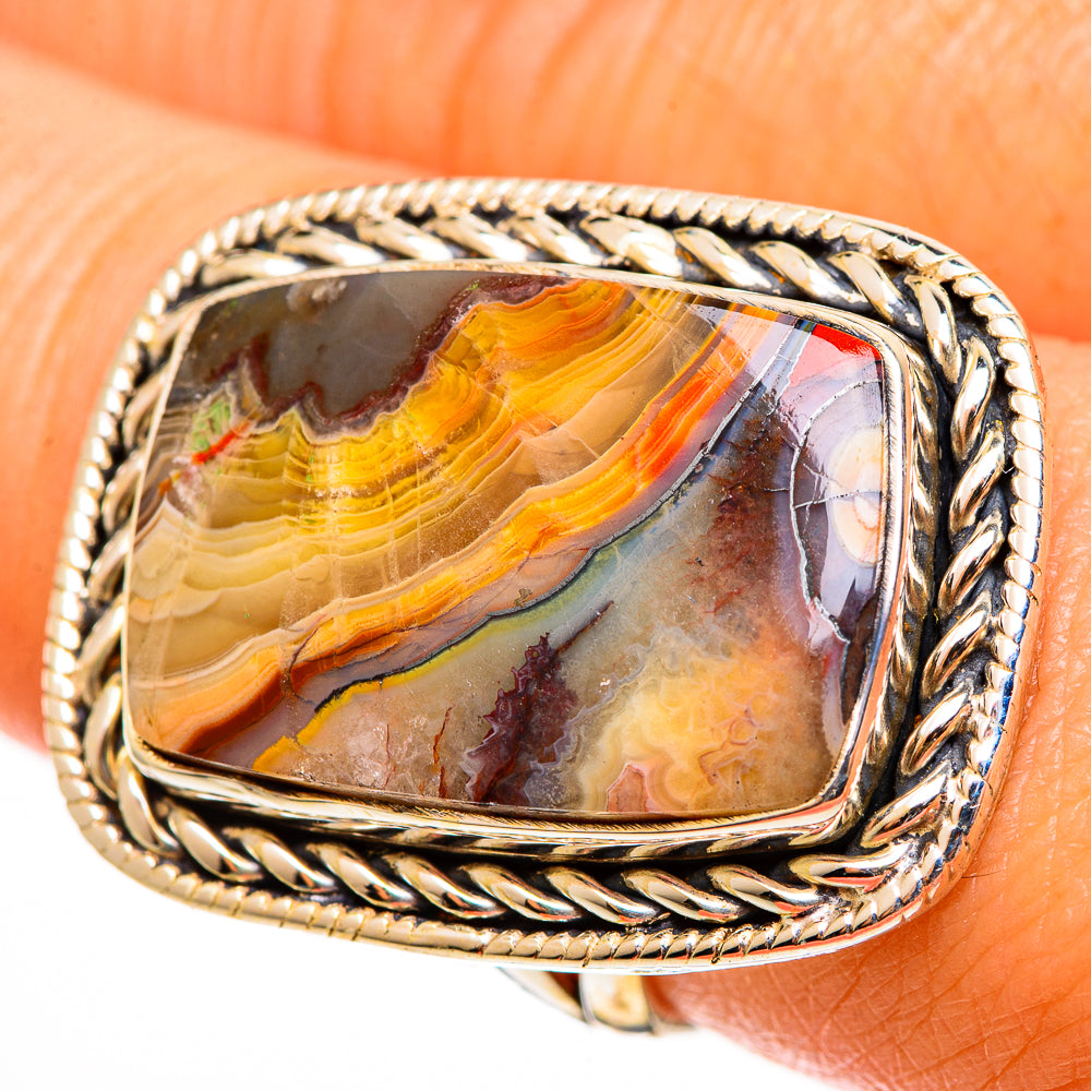 Crazy Lace Agate Rings handcrafted by Anasilvercos - RING112769