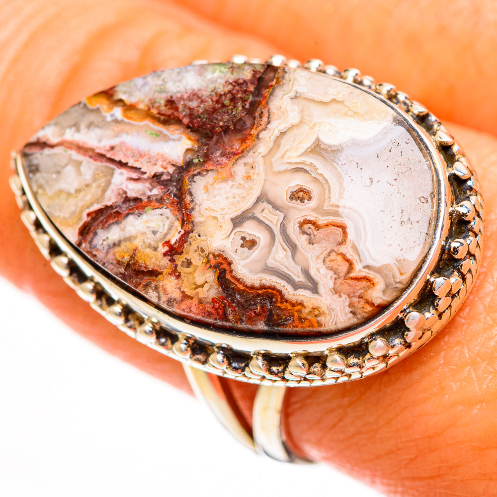 Crazy Lace Agate Rings handcrafted by Anasilvercos - RING112770