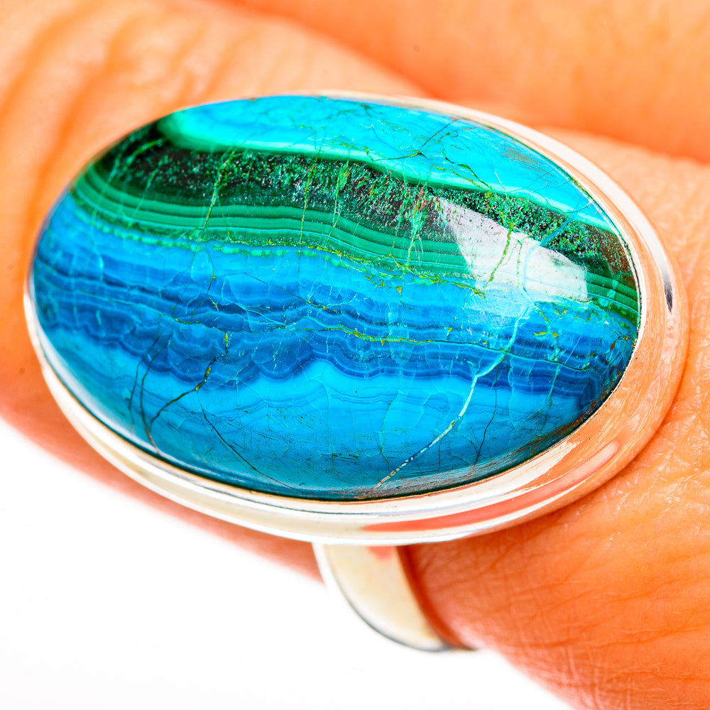 Malachite In Chrysocolla Rings handcrafted by Anasilvercos - RING112794
