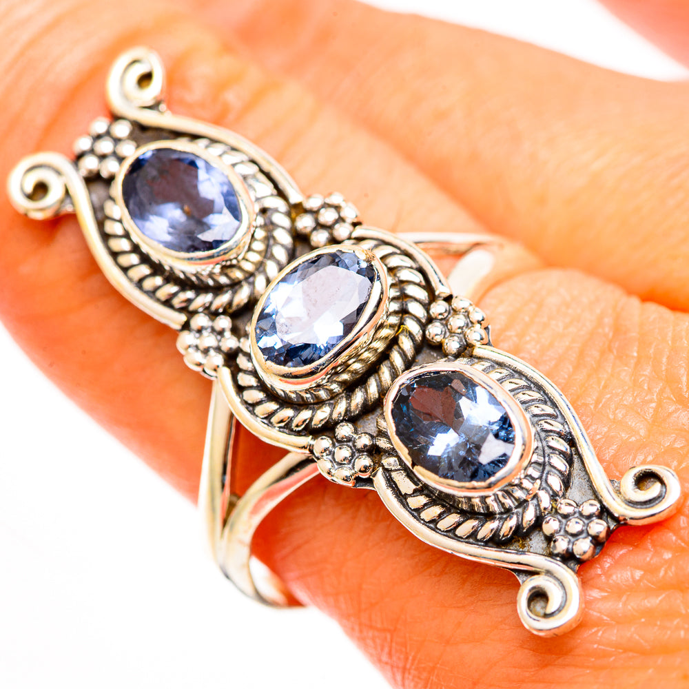 Blue Spinel Rings handcrafted by Anasilvercos - RING112802