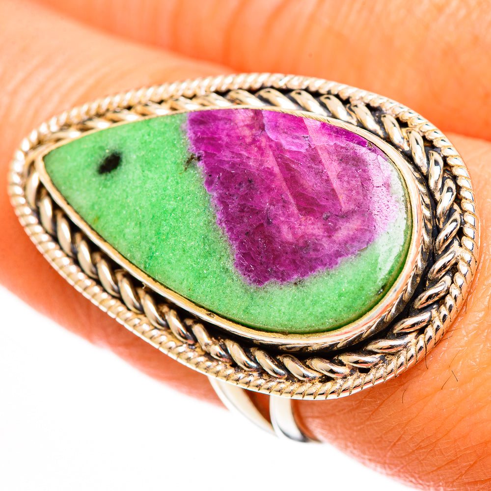 Ruby Zoisite Rings handcrafted by Anasilvercos - RING112812