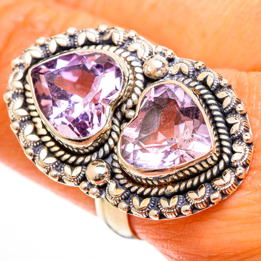 Kunzite Rings handcrafted by Anasilvercos - RING112823