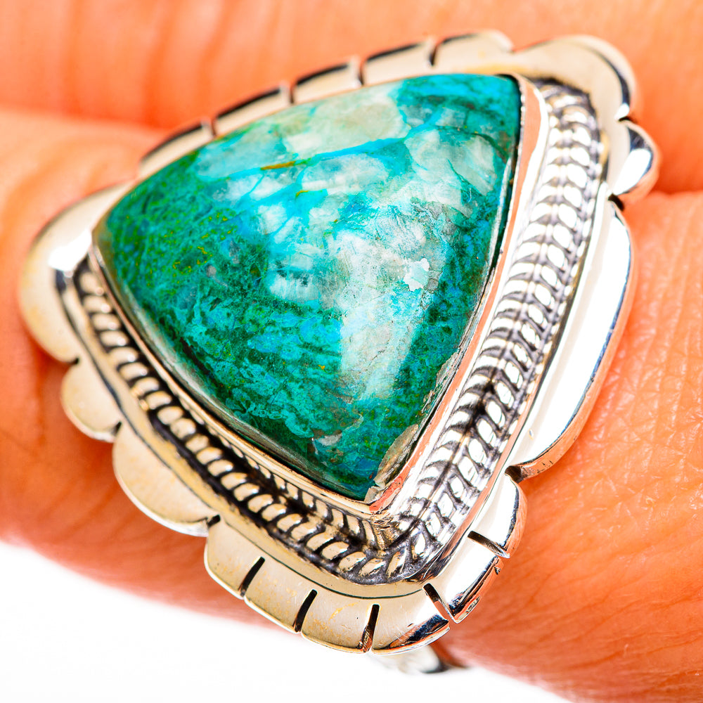 Chrysocolla Rings handcrafted by Anasilvercos - RING112833