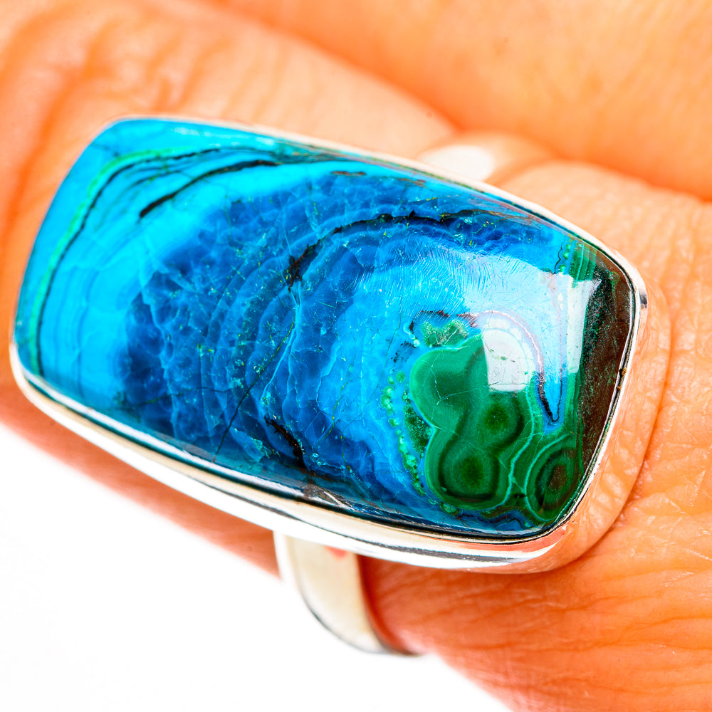 Malachite In Chrysocolla Rings handcrafted by Anasilvercos - RING112838