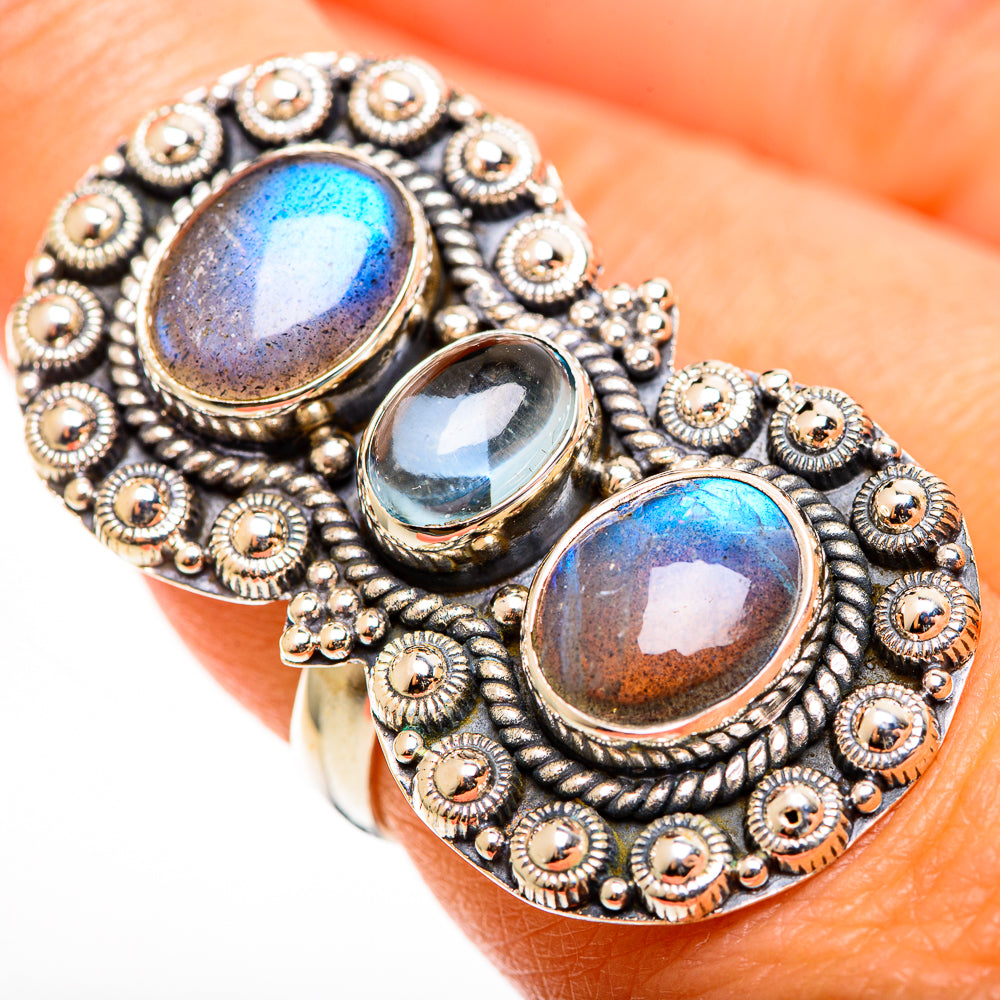 Labradorite Rings handcrafted by Anasilvercos - RING112842