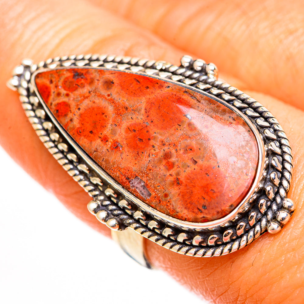 Poppy Jasper Rings handcrafted by Anasilvercos - RING112853