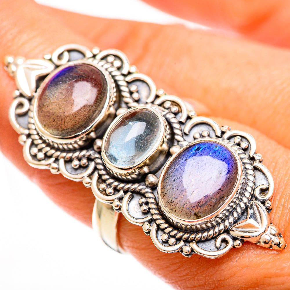 Labradorite Rings handcrafted by Anasilvercos - RING112876