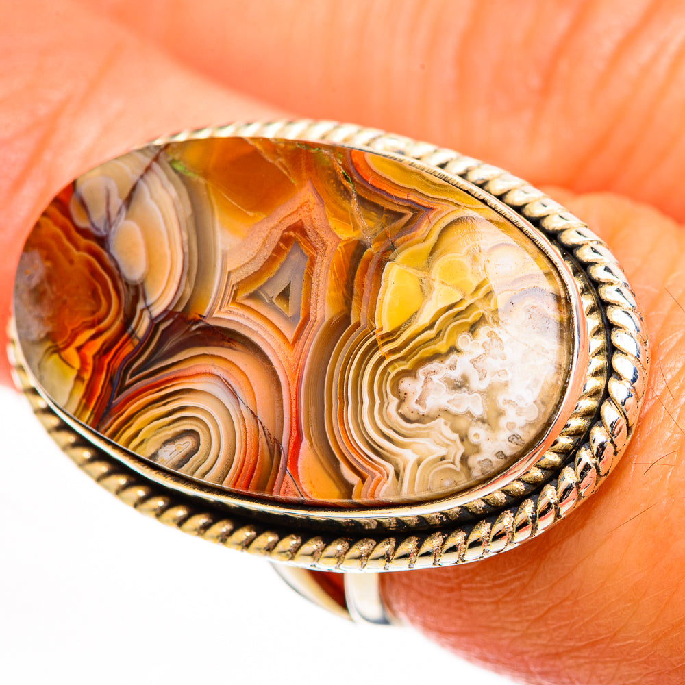 Crazy Lace Agate Rings handcrafted by Anasilvercos - RING112881