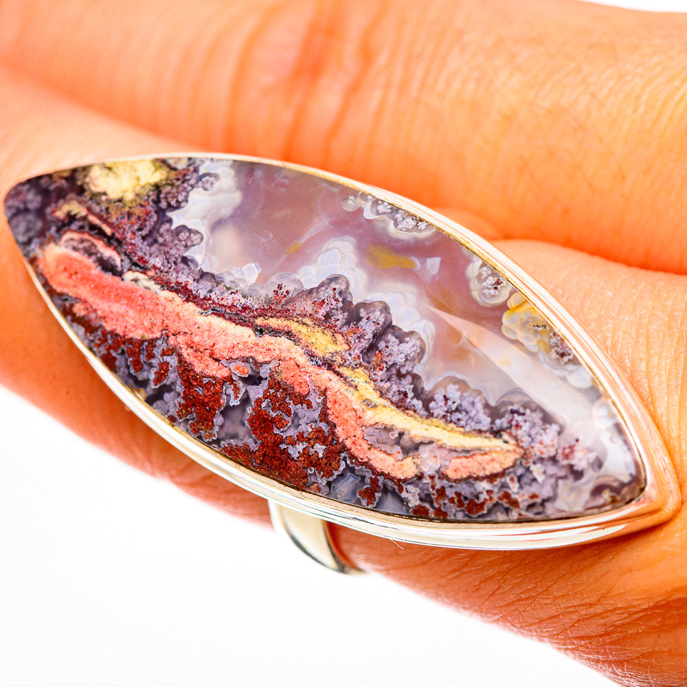 Indonesian Plume Agate Rings handcrafted by Anasilvercos - RING112887