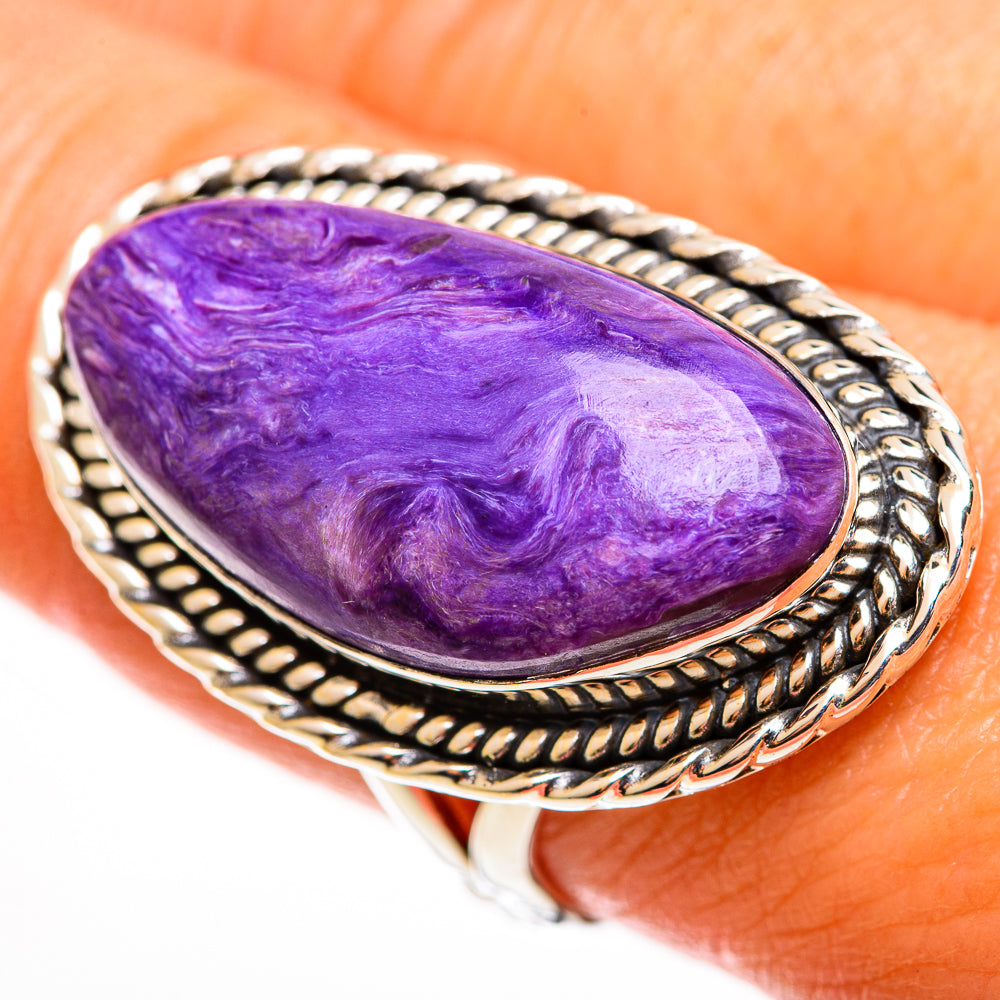 Charoite Rings handcrafted by Anasilvercos - RING112896