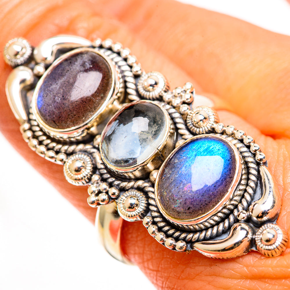 Labradorite Rings handcrafted by Anasilvercos - RING112930