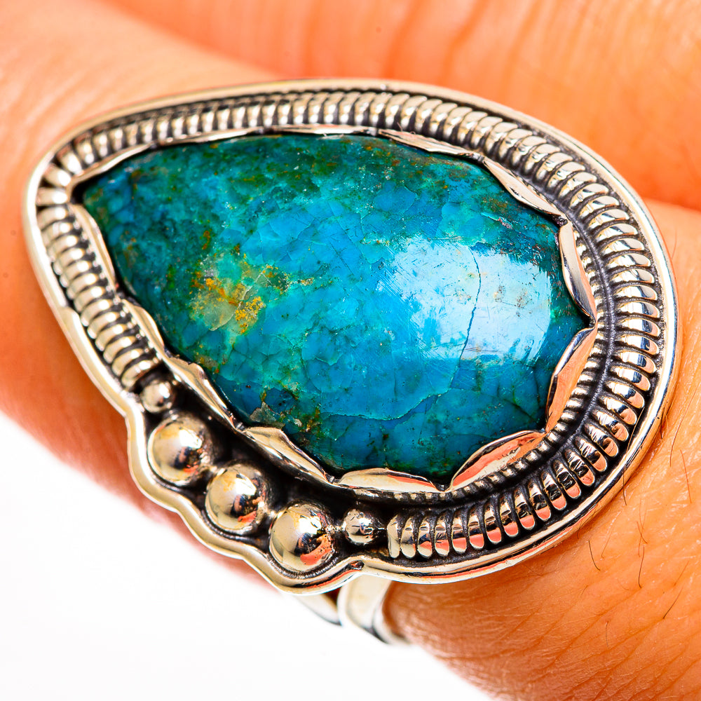 Chrysocolla Rings handcrafted by Anasilvercos - RING112931